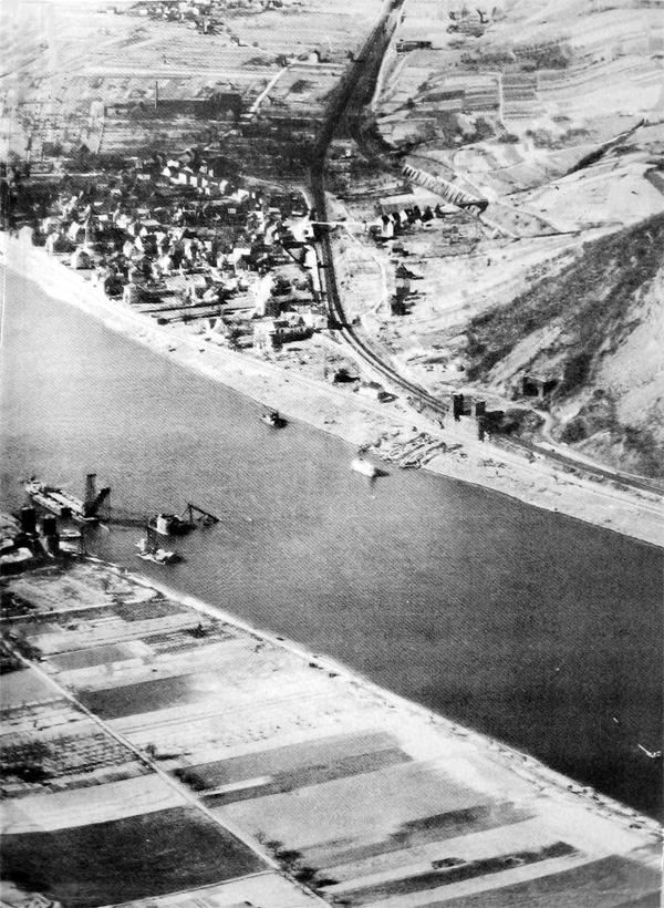 Remagen Bridgehead. Photographed March 27, 1948 for the Historical Division SS USA by the 45th Reconnaissance Squadron under the supervision of Major J.C.Hatlem