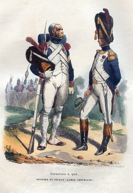 Grenadiers a pied. officier et soldat (Garde Imperiale)