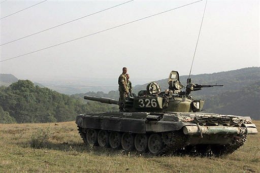 South-Ossetian T-72 on position 