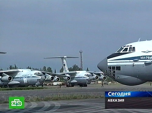 Russian transport aircraft in Sukhumi airport 