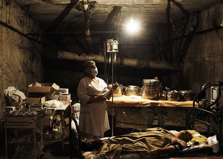 In the basement of destroyed Zhinvali hospital