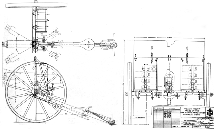Plate XVII. Assembled views of wheeled mount 