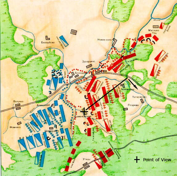 Map of the Borodino battlefield