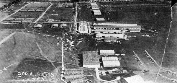 Partial View of the Great A. E. F. Air Service Training School at Issoudun, France U. S. Air Service Photo 