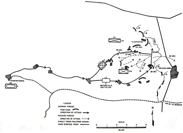 MAP 2.	Counterattack by 6th Panzer Division near Volokolamsk 28-29 December 1941