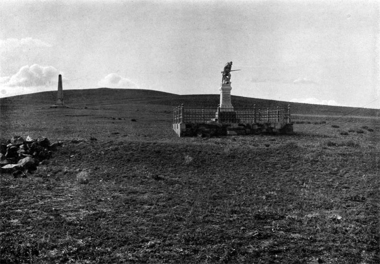 Position of the Grand Duke Michael Jager Regiment and monuments to the Alma Battle