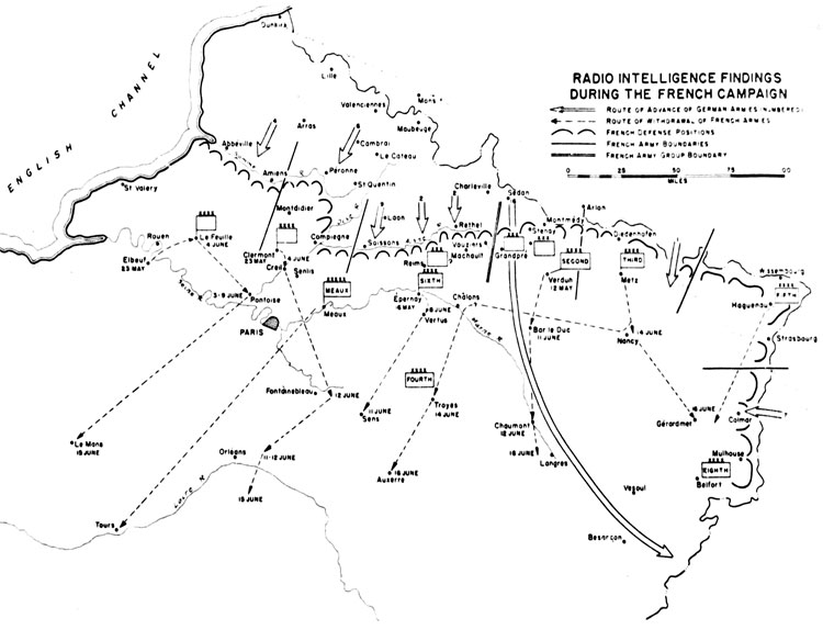 Chart 4. Radio Intelligence Findings During the French Campaign, May - June 1940