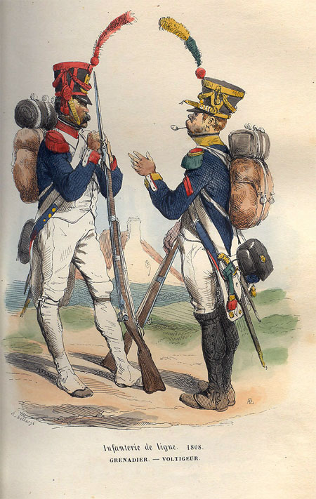 Infanterie de ligne. 1808. Grenadier. - Voltigeur
