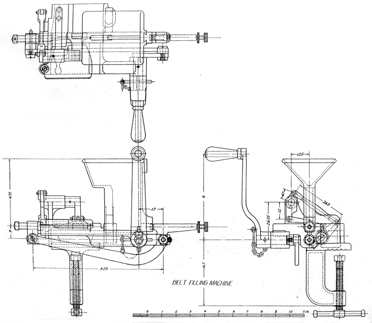 Plate IV. Belt-filling machine 