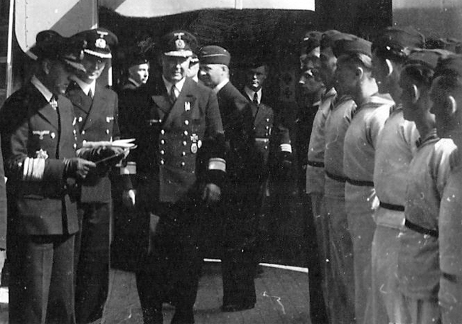 Meendsen-Bolken on board of Admiral Scheer 